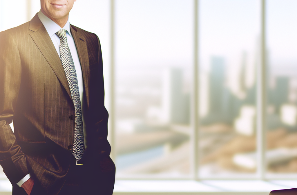 Business leader in a modern office setting symbolizing motivation, education, and scholarship support in New Jersey